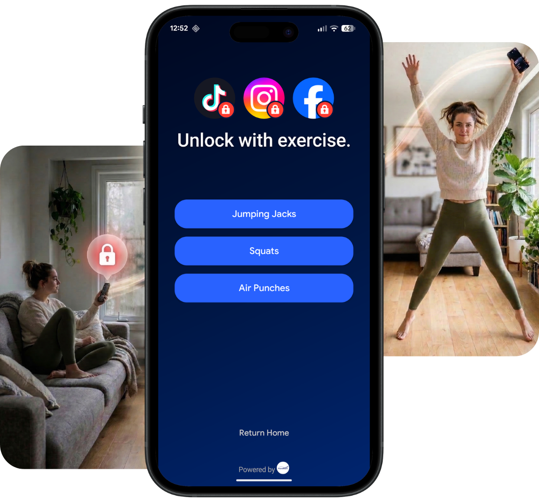 Person transitioning to exercise with MoveMore app