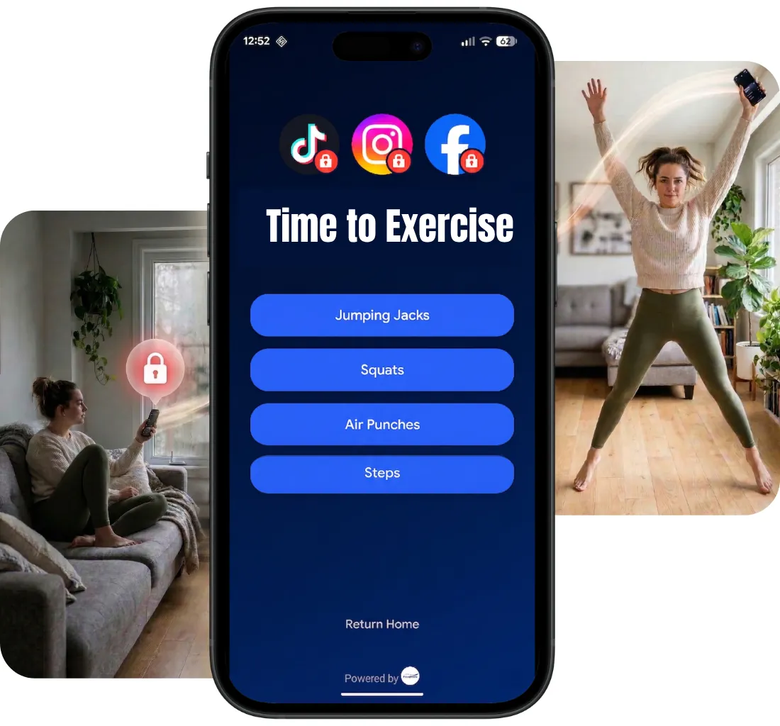 Person transitioning to exercise with MoveMore app